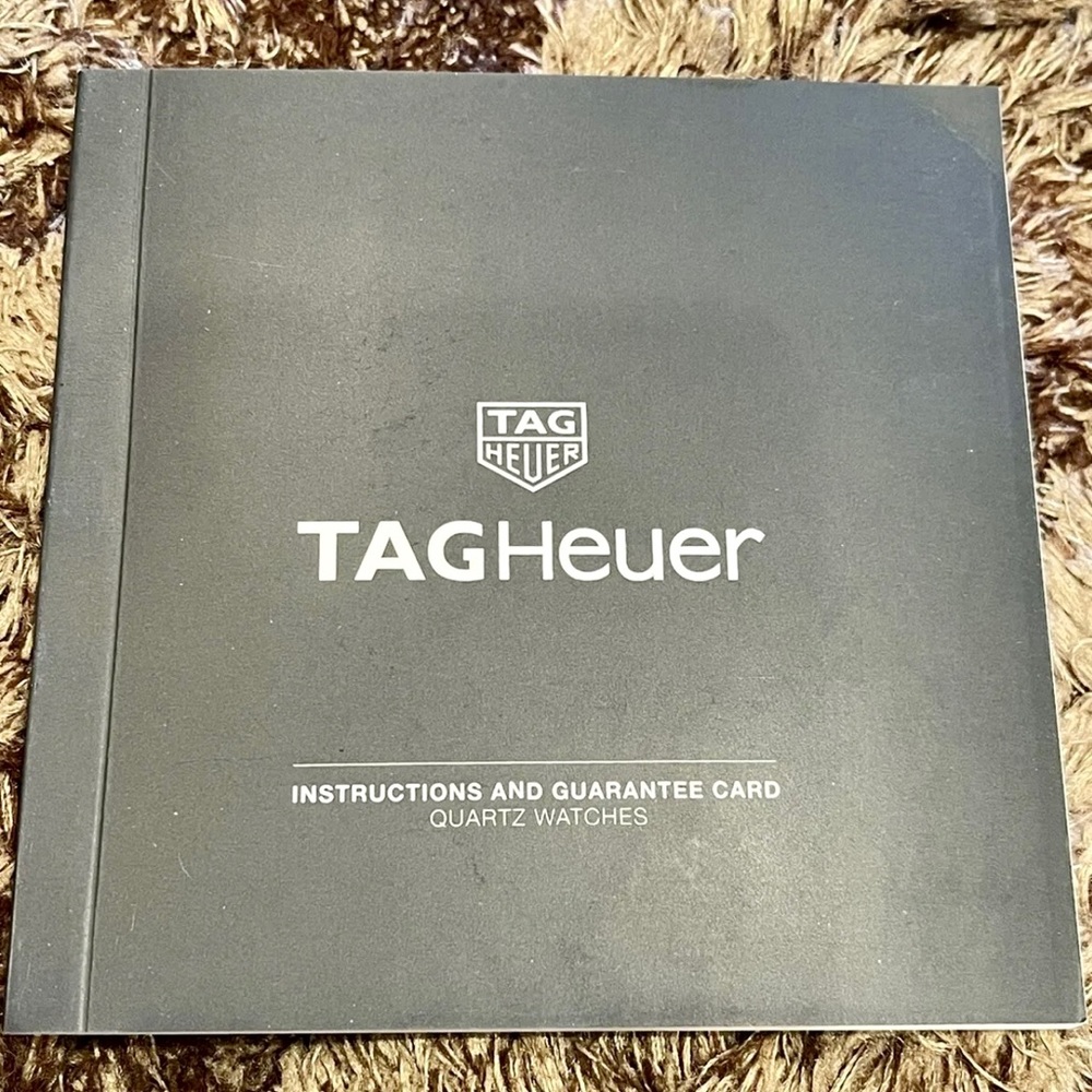 NEW TAG HEUER QUARTZ WATCHES INSTRUCTIONS MANUAL & GUARANTEE CARD BOOKLET